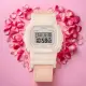 【CASIO 卡西歐】G-SHOCK 自然系列 櫻花粉 布質錶帶方型女錶(GMD-S5600CT-4)