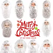 Styles Adult Men Merry Christmas Xmas Party Deluxe Santa Claus Wig And Beard Set