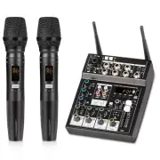 R6 Pro Bluetooth Sound Card 4CH Mixer Recording Livestreaming Device+Microphones