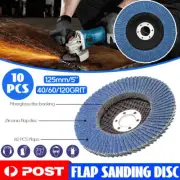 125mm(5")x22mm FLAP DISCS WHEELS ZIRCONIA GRINDER GRINDING METAL SANDING DISC
