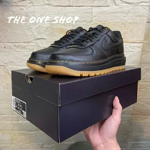 TheOneShop NIKE AIR FORCE 1 LUXE 黑色 全黑 膠底 防水 皮革 DB4109-001