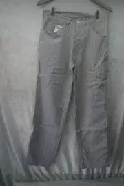 Hiza Exquisite Baker Pants Jeans White Black Checkered 11425 Size 44