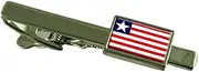 [Select Gifts] Liberia Flag Tie Clip Bar 55mm Pouch