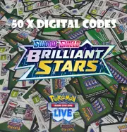 50 x Brilliant Stars PTCG Live Digital Booster Codes Sent Via Ebay Messages