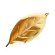 Japanese Chopstick Rest Holder Cutlery Stainless Steel Camellia Leaf / Gold