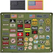 [ZESION] Tactical Plate Patch Organizer, Collapsible Tactical Patch Display Rack Military Patch Mounting Plate