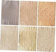 KOMBIUDA Elegant Bronzing Book Cover Paper Pcs Diy Wrapping Papers Chic Patterns for Celebrations