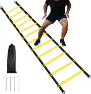 1/2/4 Pack 12 Rungs Agility Ladder Set, Training Ladder with Steel Stakes and Ca
