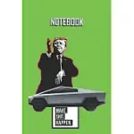 NOTEBOOK TRUMP CYBERTRUCK MAKE SHIT HAPPEN: : A 120 LINED PAGES TURQUOIS MATTE FINISH COVERED JOURNAL TO REMIND OF HOW CRAZY LIFE COULD GO.