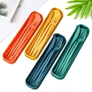 Reusable Travel Utensils Set with Case Portable Knife Fork Spoons Cutlery Set