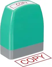 uxcell Copy Notice Stamp Self Inking, Red Ink Office Stamps Pre Inked Message Stamp Refillable Business Stamp, Green