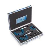 Accud AC-321-003-03 3pce 75mm (3") Metric Outside Micrometer Set