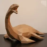 在飛比找蝦皮商城優惠-問創DIY手作3D紙模型 - 史前大蛇頸龍