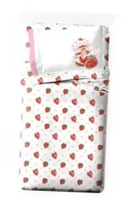 Strawberry Shortcake Size Sheet Set - Super Twin White - Strawberry Shortcake