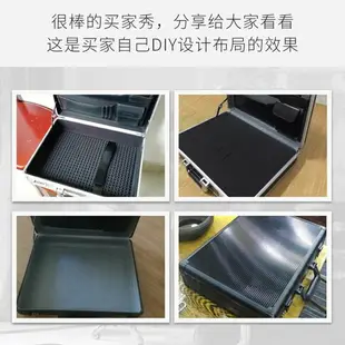 手提箱 手提密碼箱鋁合金框工具箱家用多功能筆記本電腦箱文件公文收納箱-快速出貨