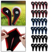10Pcs Zipper Golf Iron Cover Head Covers Wedge Protection Iron Set Portable NEW