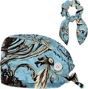 [YTYVAGT] Scrub Caps Women,Scrub Hats Suitable for Women,Angel Vintage Floral Cupid