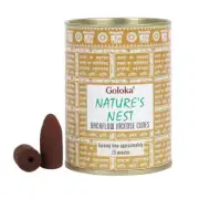 Crystal Wonderland Nature's Nest 24 Backflow Incense Cones Goloka