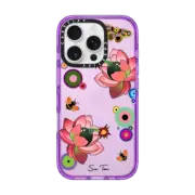 iPhone 16 Pro Impact Case PINK FLOWER BOMB IPHONE CASE BY SUE TSAI