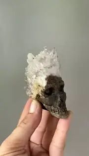 Quartz Cluster Skull 132g