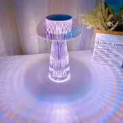 Table Lamp LED Crystal Mushroom Multicolor Touch Novelty Decor Modern Medium