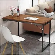 Wall Mounted Folding Dining Table for Home Office or Garage Space Saving Design (Dark Gray 36x80cm)