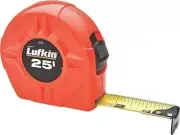 NEW CASE OF (8) LUFKIN L625 1" X 25' FOOT TAPE MEASURE RULERS ORANGE 1192996