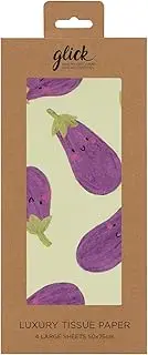 Glick 4 Sheets of Aubergine Tissue Paper. Each Sheet Measures 75 x 50cms When Opened and is Suitable for Birthdays & Other Celebrations