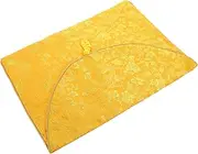 SHOWERORO Embroidery Brocade Cloth Bag for Buddhist Scriptures and Sundries Dragon Pattern Storage Pouch Elegant Music Book Organizer Compact and Lightweight Design