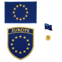 在飛比找樂天市場購物網優惠-DIY繡片補丁貼 三件組歐盟盾牌刺繡+歐盟國旗刺繡+歐盟徽章