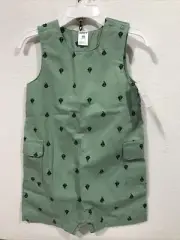 Carter’s Little Boys One Piece Jumper Shorts Size 18M Green (TW-3713)