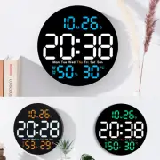 USB Large Digital LED Wall Clock Temperature Date Alarm Clock &Remote Control