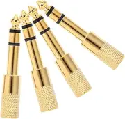OFFSCH Quarter Inch to 3.5mm Headphone Jack Adapter 4-pack Audio Plug Adapter for Stereo Devices and Amplifiers
