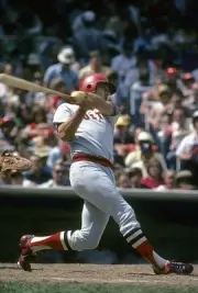 Outfielder Carl Yastrzemski Boston Red Sox swings and watches the - Old Photo 14