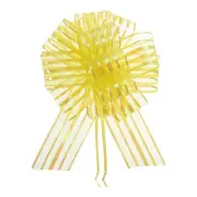 15pcs 6" Big Gift Wrapping Bows Organza Pull Bow Ribbon Chiffon Yarn Yellow