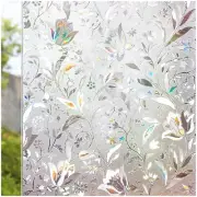 CottonColors Window Privacy Film, Decorative Window Film Flower,Static Cling ...