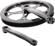 DINHEAROM 1set Single Speeds Crankset Hollow Design for Road Bikes Durable Bicycle Accessory for Track Fixed-Gear and Folding Bikes Standard Chain Compatible