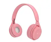 E07 Pink 5.0 Wireless Bluetooth Headset Call Button Music Earbuds Comfortable Ear Cups Subwoofer for Phone IPad PC Laptop