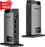 Laptop Docking Station 11-in-1 USB C Triple Monitor 8K HDMI DP 140W PD RJ45