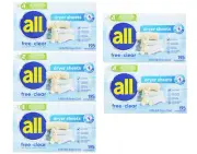 all Fabric Softener Dryer Sheets for Sensitive Skin Free Clear 195 Count 5 Pack