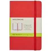 Moleskine Classic Hard Cover Plain Pocket Notebook Red