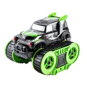 Amphibious Remote Control Car,2.4GHz All Terrain Tracked Off Road Waterproof Monster Truck,360 Degree Rotating Stunt RC Crawler for Kids,Green