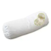 Neck Roll Organic Kapok Pillow - 4" x 12" - Organic Cotton Zippered Shell - M...