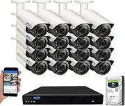 GW Security VD12CHC1340IP 16-Channel 1080p NVR Outdoor/Indoor 960P 1.3MP PoE IP Security Camera System