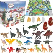 Dinosaur Advent Calendar 2024 - Jurassic Park Advent Calendar for Boys, Kids and Toddlers, 24 Day Countdown Christmas Party Favors, Mini Dinosaurs