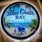 BLUE CHAIR BAY RUM LED BAR SIGN MAN CAVE GARAGE DECOR LIGHT KENNY CHESNEY