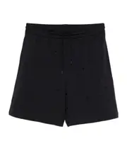 Emporio Armani All-Over Micro Eagle Embroidery Double Jersey Bermuda Shorts S,XS,M navy blue