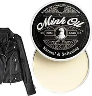 Mink Oil for Leather Boots, Leather Care Mink Oil Conditioner, 100g Cleaning Supplies, Moisturizing All-Natural Paste for Shoes, Clothing, Bags, Furniture, Car Seats