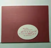 Handmade homemade Remembrance Sympathy Condolences Encouragement greeting card