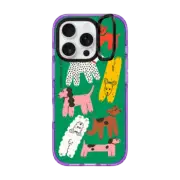 iPhone 16 Pro Impact Ring Stand Case MagSafe Compatible Dog Park iPhone Case by Tess Smith-Roberts